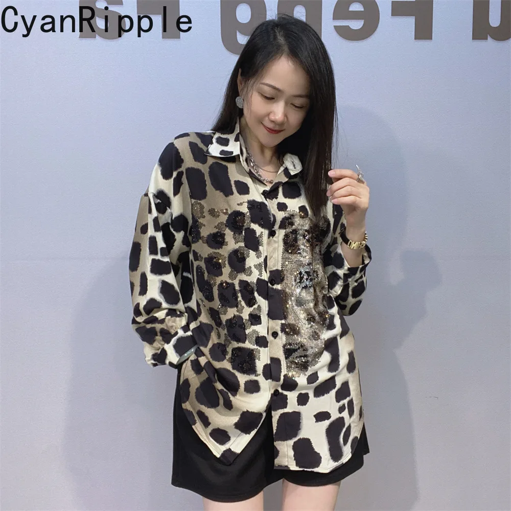 Colorblock Leopard Female Blouses 2026 New Spring Summer Long Sleeve Sun Protection Shirt Hot Diamonds Mid-long Chiffon Tops
Colorblock Leopard Female Blouses 2026 New Spring Summer Long Sleeve Sun Protection Shirt Hot Diamonds Mid-long Chiffon Tops