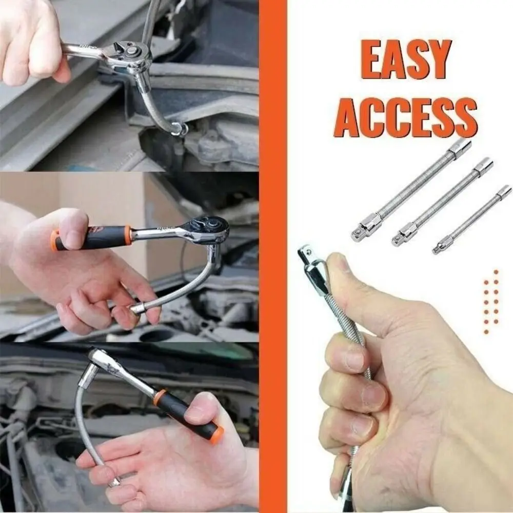 1/3Pcs Flexible Shaft Flexible Extension Bar Set Conversion Head Ratchet Wrench Drive Socket Extension Bar 1/4 3/8 1/2
1/3Pcs Flexible Shaft Flexible Extension Bar Set Conversion Head Ratchet Wrench Drive Socket Extension Bar 1/4 3/8 1/2