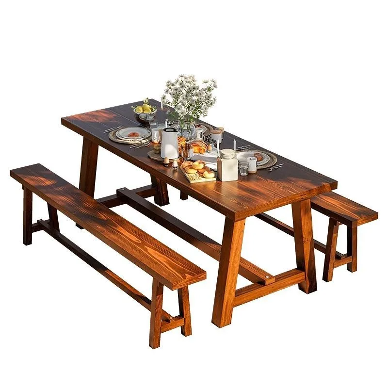 Preservative wood tables and chairs Outdoor courtyard Villa garden Open-air garden Three-piece outdoor dining table
Preservative wood tables and chairs Outdoor courtyard Villa garden Open-air garden Three-piece outdoor dining table
