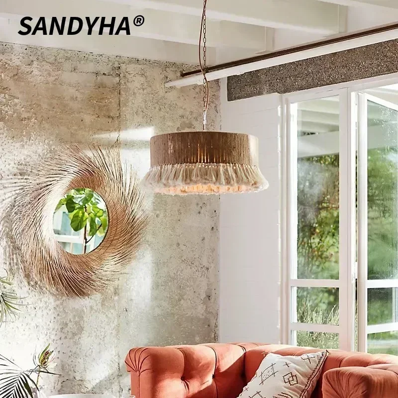 Hemp Rope Tassel Chandelier Modern Minimalist Design Pendant Parlor Room Bedroom Dining Room Home Decoration Lighting Fixtures
Hemp Rope Tassel Chandelier Modern Minimalist Design Pendant Parlor Room Bedroom Dining Room Home Decoration Lighting Fixtures