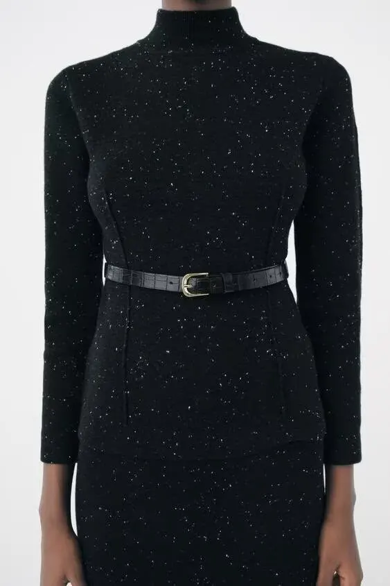 Sweater 2024 Autumn/Winter New Product Women's Wear Belt Long Sleeve Stand up Collar Simple Warm Knitted Sweater
Sweater 2024 Autumn/Winter New Product Women's Wear Belt Long Sleeve Stand up Collar Simple Warm Knitted Sweater