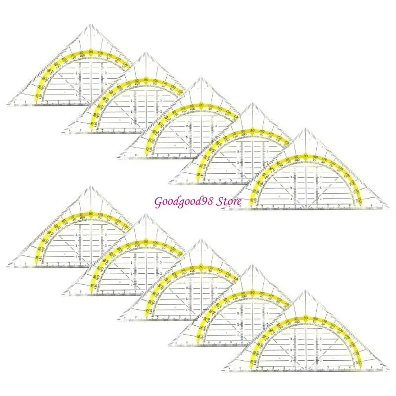 10Pcs Set Square with 180 Degrees Protractors for Engineering Drafting Drawing
10Pcs Set Square with 180 Degrees Protractors for Engineering Drafting Drawing