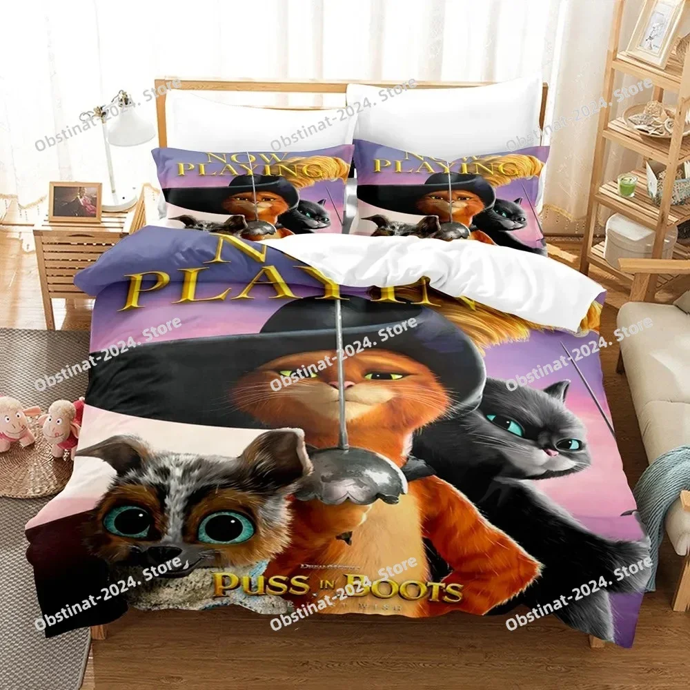 Puss In Boots Bedding Set Printed Bed Set With Pillowcase Bed Soft Queen Super King Size Cute Cat Wolf Hot Movie Duvet Cover Set
Puss In Boots Bedding Set Printed Bed Set With Pillowcase Bed Soft Queen Super King Size Cute Cat Wolf Hot Movie Duvet Cover Set