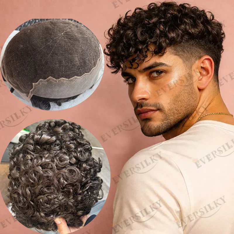 Undetectabe Q6 Lace Front 18mm Curly Dark Brown Blonde Remy Human Hair Man's Wigs Replacement Durable Natural Hairline MenToupee
Undetectabe Q6 Lace Front 18mm Curly Dark Brown Blonde Remy Human Hair Man's Wigs Replacement Durable Natural Hairline MenToupee