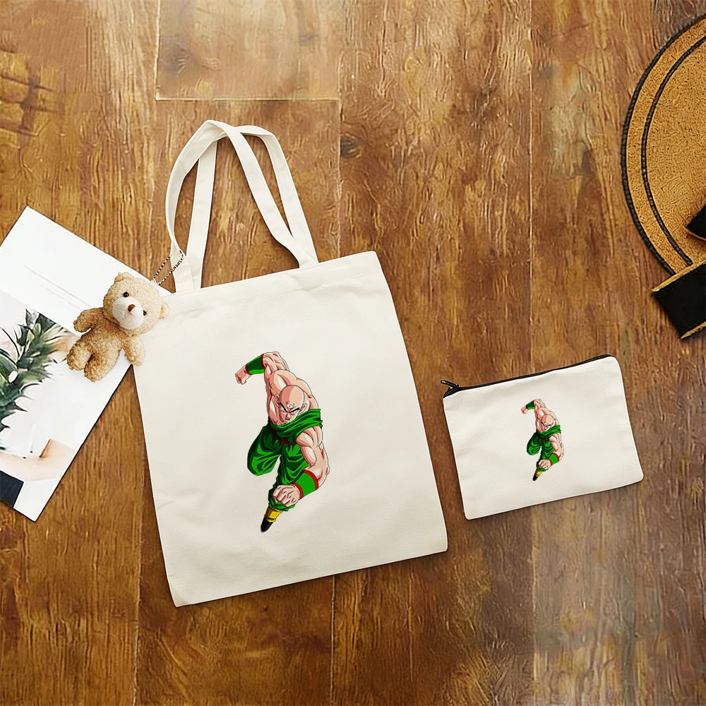 Dragon Ball Nappa Tien Shinhan Jiren canvas bag kawaii 3pcs/set large capacity boys Personality Anime figure Printing student
Dragon Ball Nappa Tien Shinhan Jiren canvas bag kawaii 3pcs/set large capacity boys Personality Anime figure Printing student