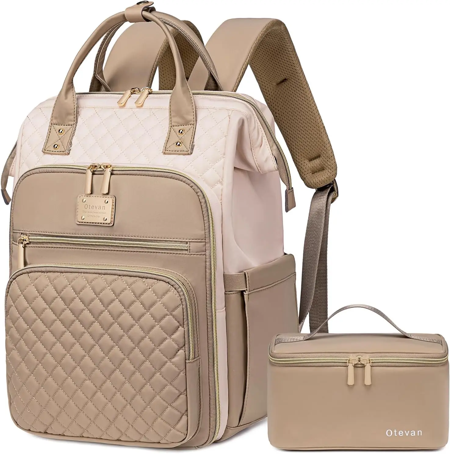 Women's Lunch Backpack with 15.6" Laptop Compartment, Insulated Cooler Bag for Work, Teacher Nurse Travel, Beige
Women's Lunch Backpack with 15.6" Laptop Compartment, Insulated Cooler Bag for Work, Teacher Nurse Travel, Beige