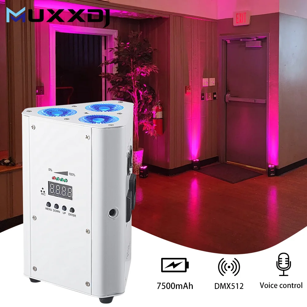 MUXXDJ Rechargeable Triangle Par Light 3*18W RGBAW+UV LED Battery Stage Par Light For Churches Birthday Parties
MUXXDJ Rechargeable Triangle Par Light 3*18W RGBAW+UV LED Battery Stage Par Light For Churches Birthday Parties