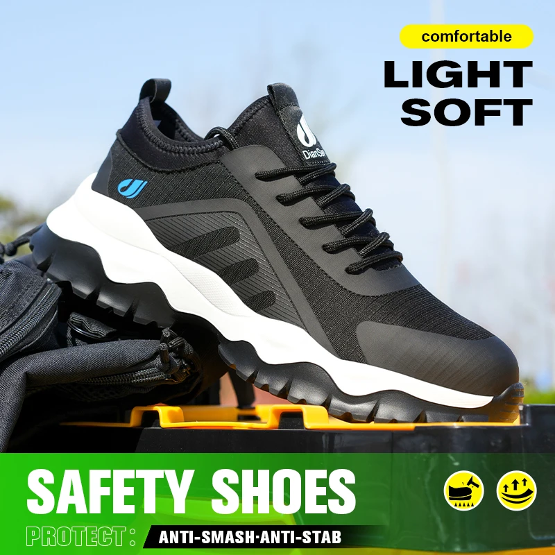Мужская защитная обувь со стальным носком, противопрокольные, противоскользящие, нескользящие, промышленные рабочие ботинки, легкая защитная обувь
Мужская защитная обувь со стальным носком, противопрокольные, противоскользящие, нескользящие, промышленные рабочие ботинки, легкая защитная обувь