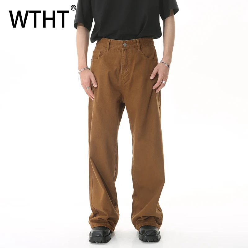 WTHT Vintage New Summer Men's Solid Color Casual Denim Pants Fashion Loose High-waisted Wide Leg Straight Jeans Male 2A0064
WTHT Vintage New Summer Men's Solid Color Casual Denim Pants Fashion Loose High-waisted Wide Leg Straight Jeans Male 2A0064