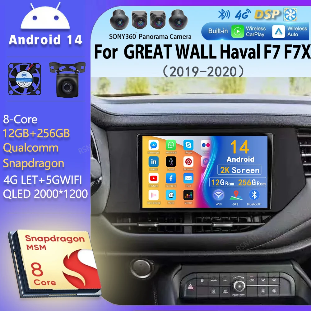 Android 14 Wi-Fi + 4G Carplay Автомобильный радиоприемник для GREAT WALL Hover Haval F7 F7X 2019-2020 Навигация GPS Видеоплеер Мультимедиа Стерео
Android 14 Wi-Fi + 4G Carplay Автомобильный радиоприемник для GREAT WALL Hover Haval F7 F7X 2019-2020 Навигация GPS Видеоплеер Мультимедиа Стерео