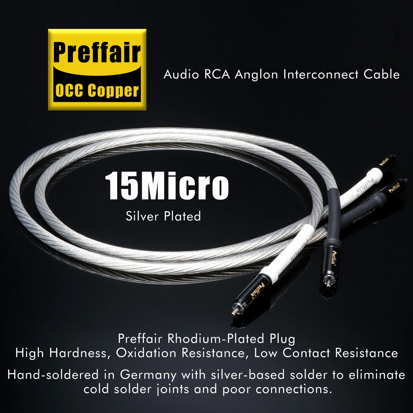 Hifi rca cable High end occ silver plated rca audio cable rca male to male connector rhodium plated plug for DAC
Hifi rca cable High end occ silver plated rca audio cable rca male to male connector rhodium plated plug for DAC