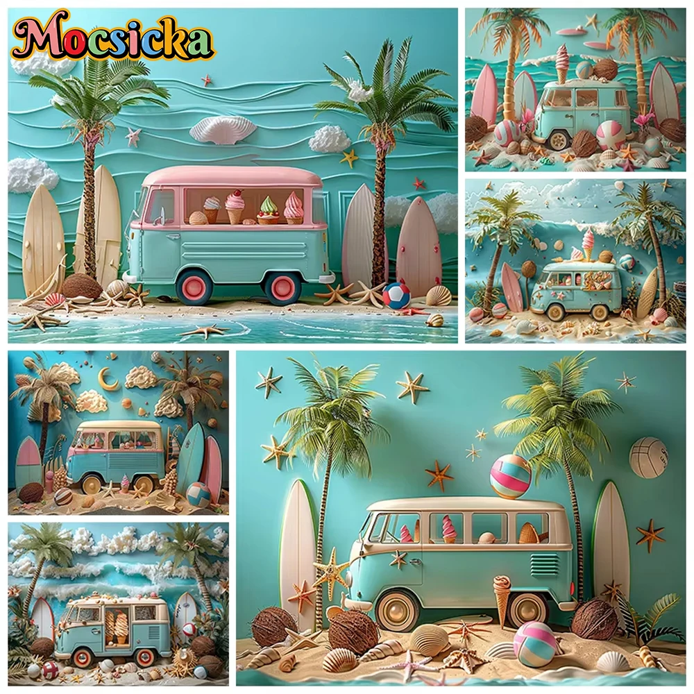 Mocsicka Summer Beach Backdrop Photography Ocean Surfing Party Decor Baby Shower Girl Portrait Birthday Photo Backgrounds Banner
Mocsicka Summer Beach Backdrop Photography Ocean Surfing Party Decor Baby Shower Girl Portrait Birthday Photo Backgrounds Banner