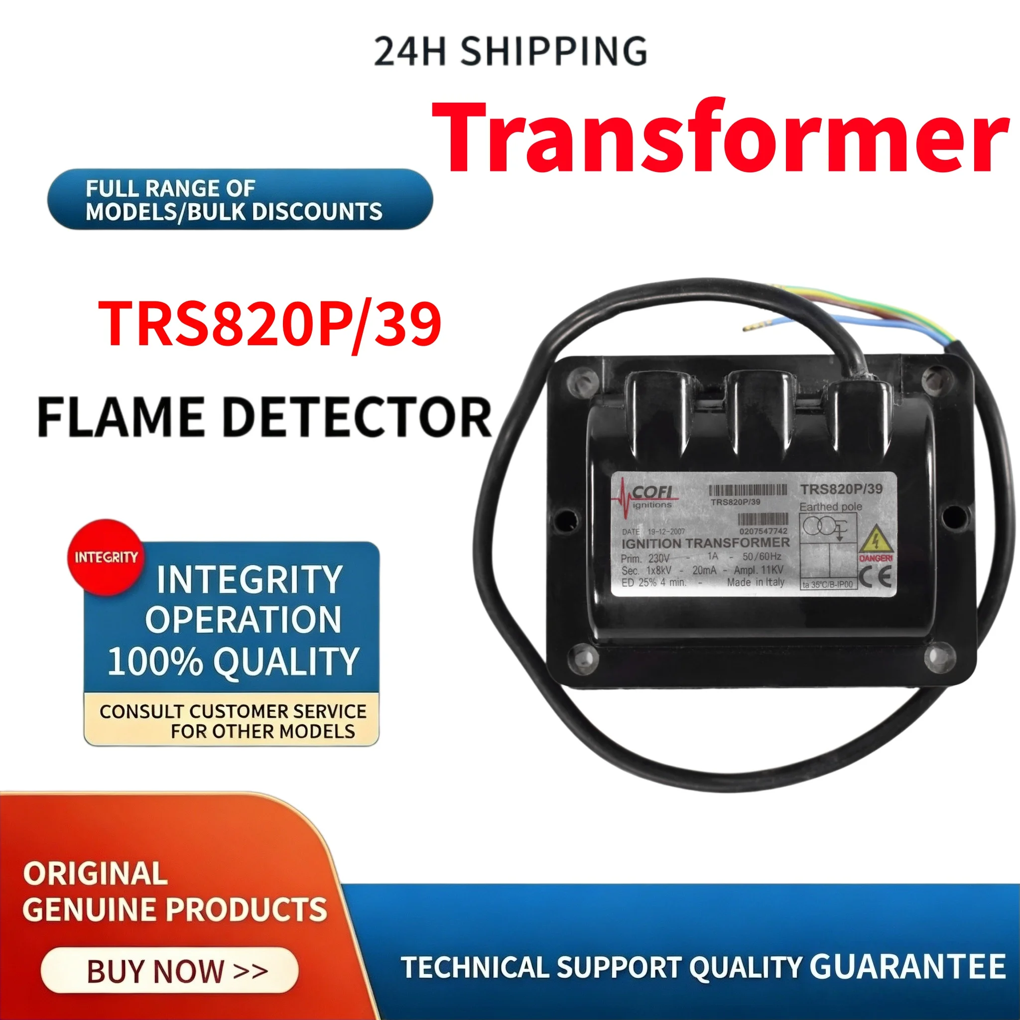 Combustion Engine Igniter TRS820P/39 Ignition High Voltage Pack Industrial Burner Transformer Parts, 24h Fast Shipping
Combustion Engine Igniter TRS820P/39 Ignition High Voltage Pack Industrial Burner Transformer Parts, 24h Fast Shipping