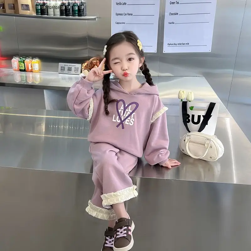 Fashion Spring Autumn Baby Sweet Purple Cute Hoodies Top+Cargo Pants 2pcs Suits Kids Toddler Clothing Children Girls Sportwear
Fashion Spring Autumn Baby Sweet Purple Cute Hoodies Top+Cargo Pants 2pcs Suits Kids Toddler Clothing Children Girls Sportwear