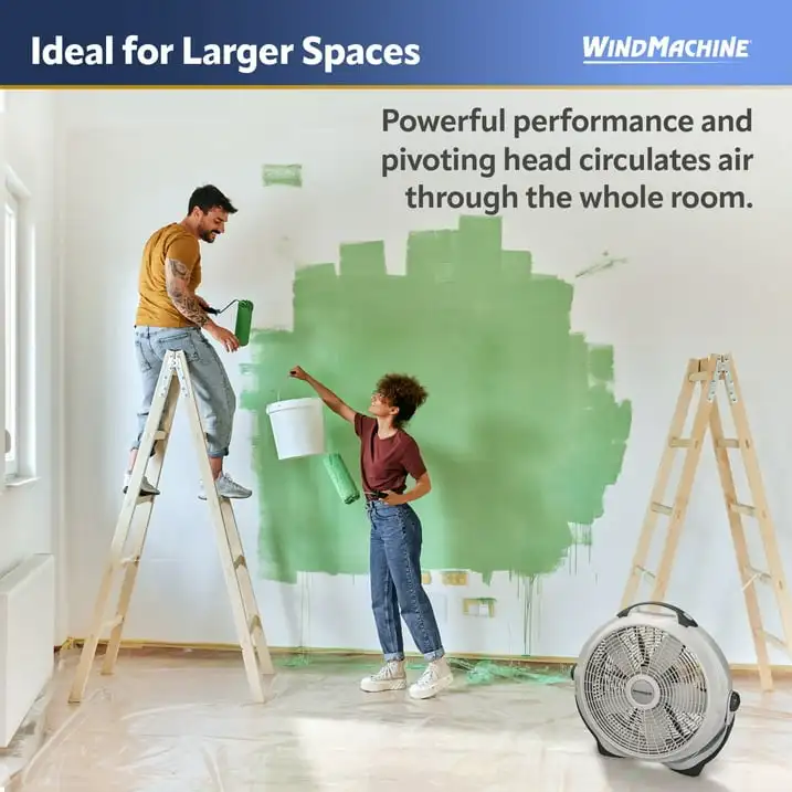 Lasko Wind Machine 20" Pivoting Floor Fan with 3 Speeds, 23" H, Gray, A20301, New
Lasko Wind Machine 20" Pivoting Floor Fan with 3 Speeds, 23" H, Gray, A20301, New