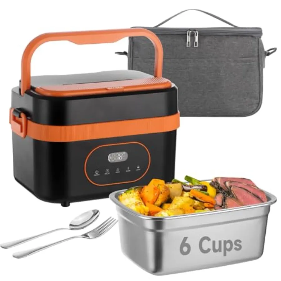Cordless Heated Lunch Box for Work Travel Truck, 304 Stainless Steel, Gray, 20000mAh Battery 60W Fast Heating
Cordless Heated Lunch Box for Work Travel Truck, 304 Stainless Steel, Gray, 20000mAh Battery 60W Fast Heating