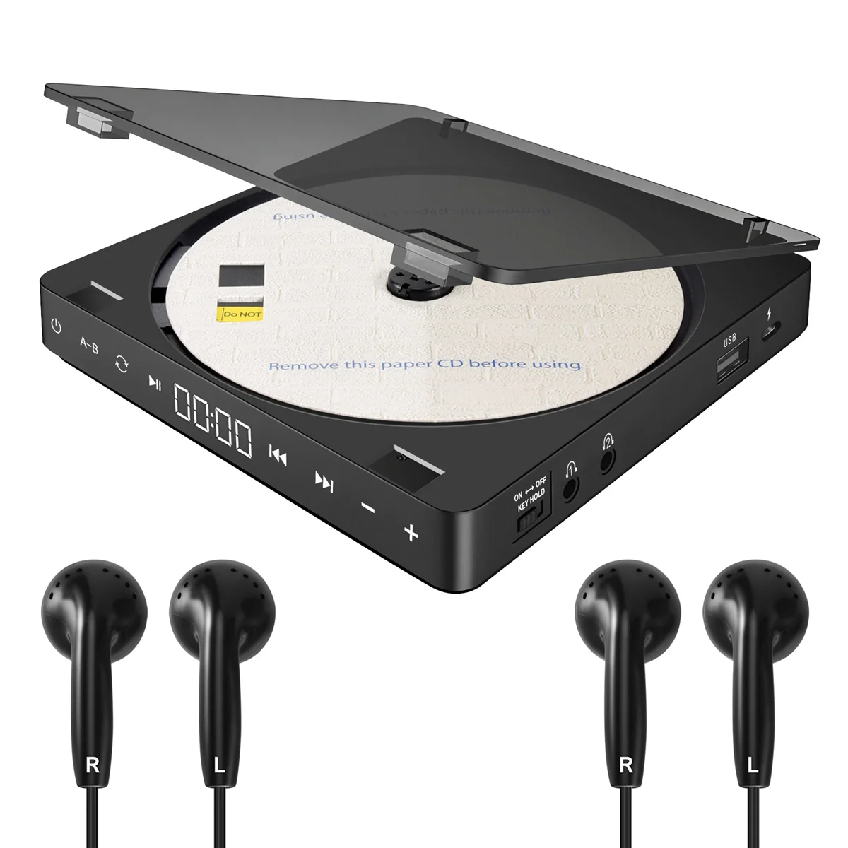 A17Z Compact Sports Portable CD Player Touch Button Rechargable Disc Player Reproductor CD Double Headphones CD Walkman
A17Z Compact Sports Portable CD Player Touch Button Rechargable Disc Player Reproductor CD Double Headphones CD Walkman
