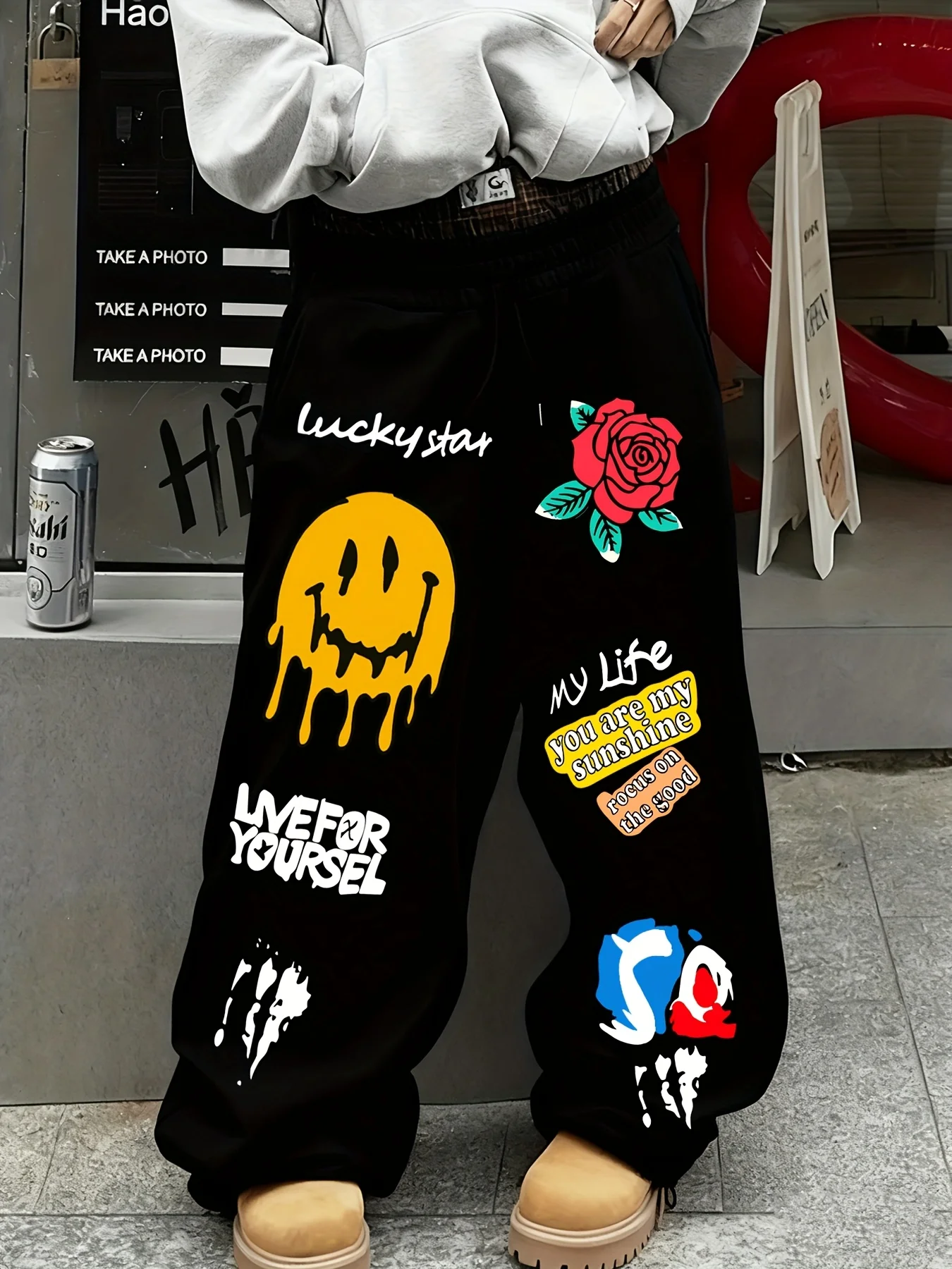 Men's Casual Sports Trousers with Wide Legs, Printed Loose Fit, Machine Wash, Daily Street Style Sports
Men's Casual Sports Trousers with Wide Legs, Printed Loose Fit, Machine Wash, Daily Street Style Sports
