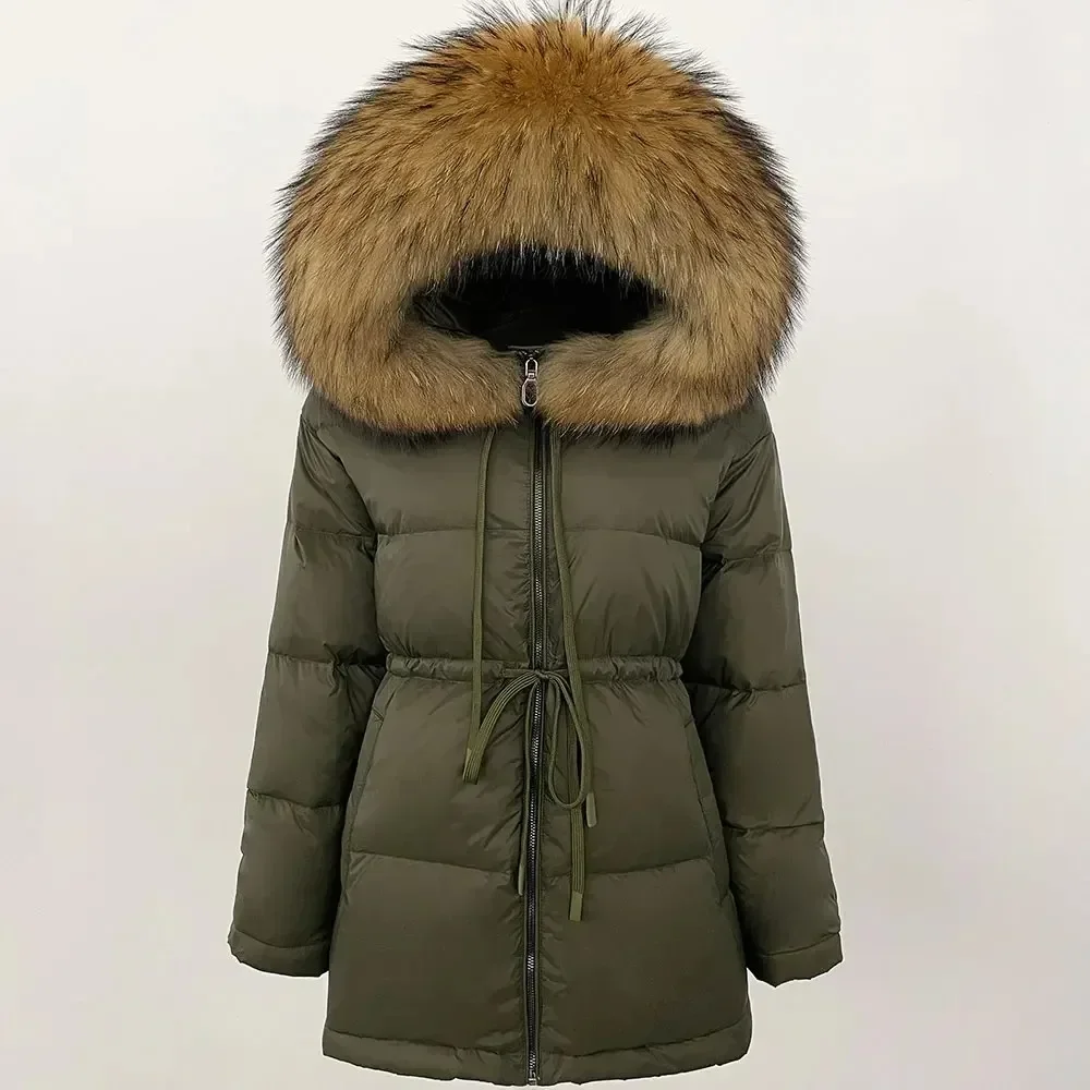90% Duck Down Coat Waterproof Hooded Large Natural Raccoon Fur Warm Fur Coat Women Sash Tie Parkas Winter Female Puffer Jacket
90% Duck Down Coat Waterproof Hooded Large Natural Raccoon Fur Warm Fur Coat Women Sash Tie Parkas Winter Female Puffer Jacket