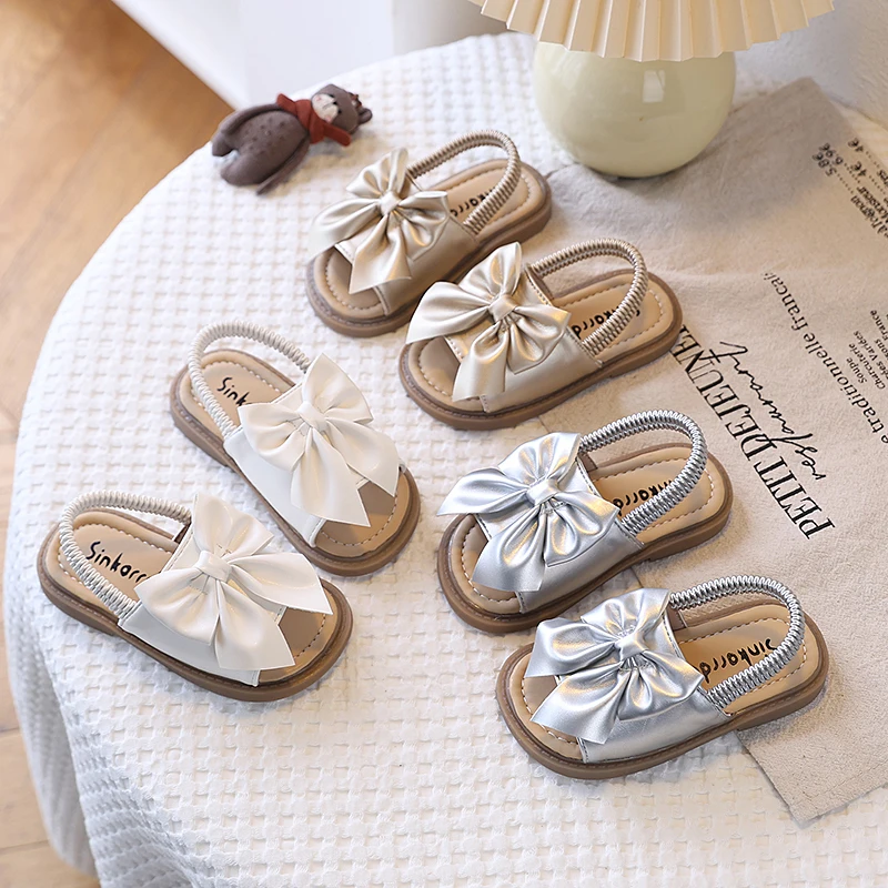 Summer Toddler Girls Open Toe Slide Sandals Big Bow Elastic Back Strap Non-Slip Soft Sole for PartyWeddingBeachDailyOutdoor Wear
Summer Toddler Girls Open Toe Slide Sandals Big Bow Elastic Back Strap Non-Slip Soft Sole for PartyWeddingBeachDailyOutdoor Wear