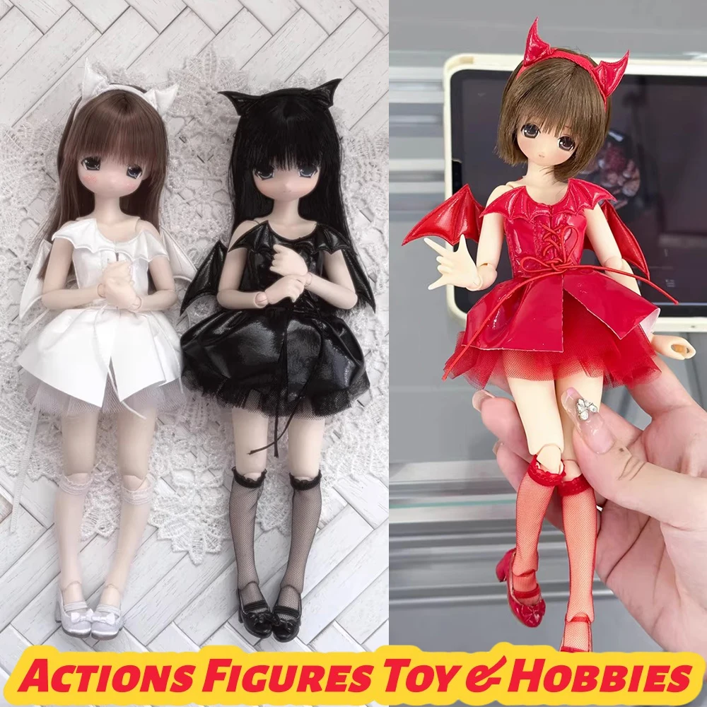 【60days shipping】BJD Dolls Angel and Devil Clothes Suit Mini Dress Mesh Long Socks with Hairband for azone ob22 Model DIY
【60days shipping】BJD Dolls Angel and Devil Clothes Suit Mini Dress Mesh Long Socks with Hairband for azone ob22 Model DIY