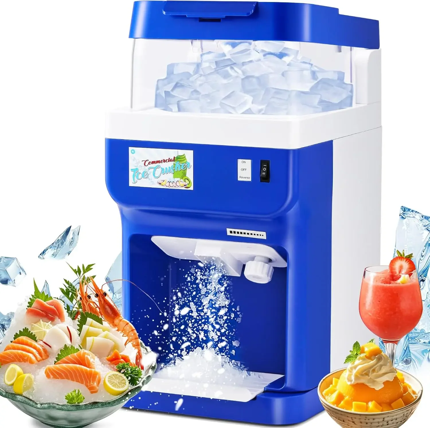 NEWTRY 8.45QT Commercial Ice Cube Crusher Machine Electric Ice Shaver with Aluminum Alloy Blade Automatic Snow Cone Maker Thickn
NEWTRY 8.45QT Commercial Ice Cube Crusher Machine Electric Ice Shaver with Aluminum Alloy Blade Automatic Snow Cone Maker Thickn