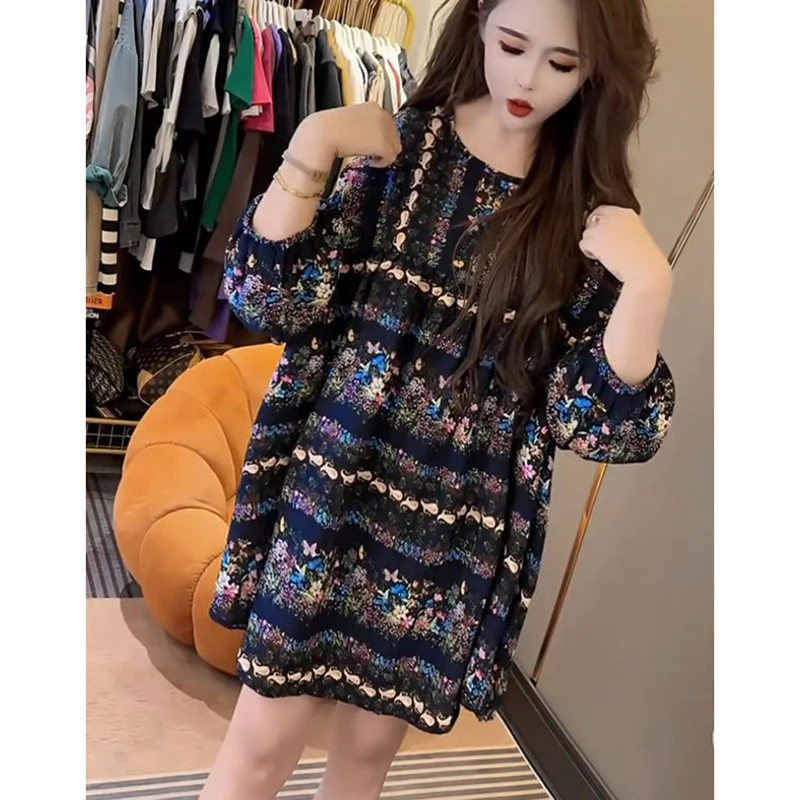 Fashion O-Neck Loose Spliced Printed Vintage Dress Women's Clothing 2024 Spring Summer New Oversized Office Lady Floral Dress
Fashion O-Neck Loose Spliced Printed Vintage Dress Women's Clothing 2024 Spring Summer New Oversized Office Lady Floral Dress