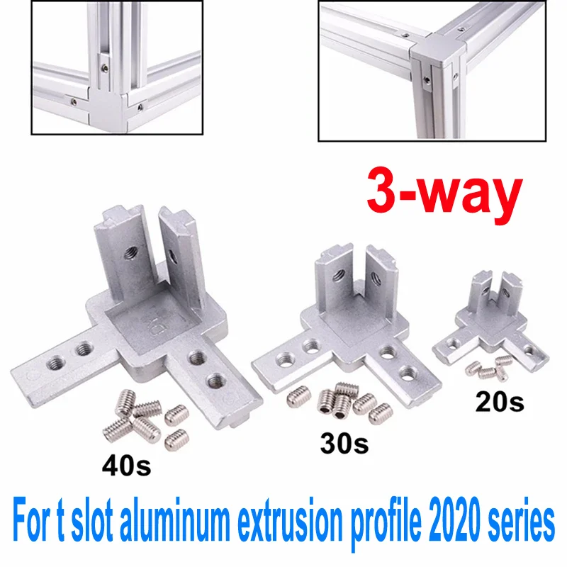 10pcs 3-way End Corner Bracket connector for t slot aluminum extrusion profile 2020 series 
10pcs 3-way End Corner Bracket connector for t slot aluminum extrusion profile 2020 series