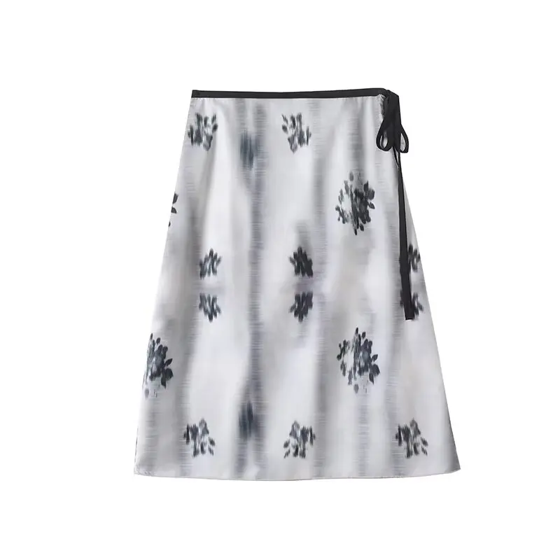 women's half skirt elegant blend print knot waist over knee skirt temperament summer new half skirt
women's half skirt elegant blend print knot waist over knee skirt temperament summer new half skirt