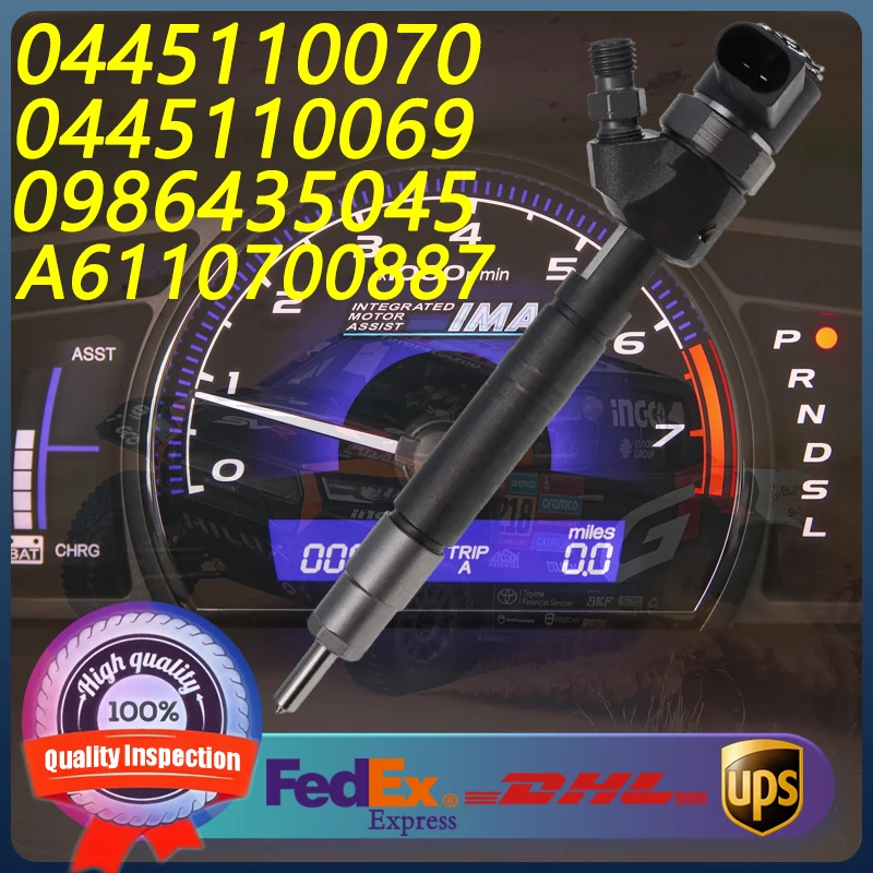 0445110070 0445110069 0986435045 A6110700887 Common Rail Injector For Mercedes-Benz Sprinter Euro 3 OM611 OM612 Engine 
0445110070 0445110069 0986435045 A6110700887 Common Rail Injector For Mercedes-Benz Sprinter Euro 3 OM611 OM612 Engine