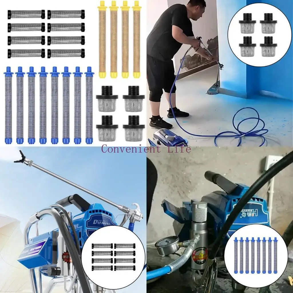 L1EE Airless Paint Sprayer Filter Set 24 Piece Replacement Filters with Metal Woven Screens, Mixed Sizes and Threaded Cup
L1EE Airless Paint Sprayer Filter Set 24 Piece Replacement Filters with Metal Woven Screens, Mixed Sizes and Threaded Cup