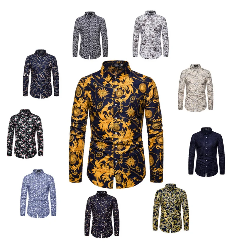 Trendy Men's Slim Fit Long Sve irt Spring Faion 2023 Floral Print Youthful Sle Non-Iron Thin Material Square Collar
Trendy Men's Slim Fit Long Sve irt Spring Faion 2023 Floral Print Youthful Sle Non-Iron Thin Material Square Collar
