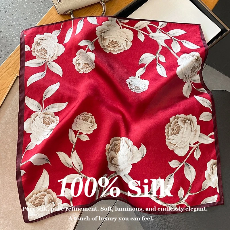 100% Real Silk Scarf Women 53x53cm Square Neck Scarf Print Hair Bandana Small Head Scarf Fashion Neckerchief Female Foulard Gift
100% Real Silk Scarf Women 53x53cm Square Neck Scarf Print Hair Bandana Small Head Scarf Fashion Neckerchief Female Foulard Gift