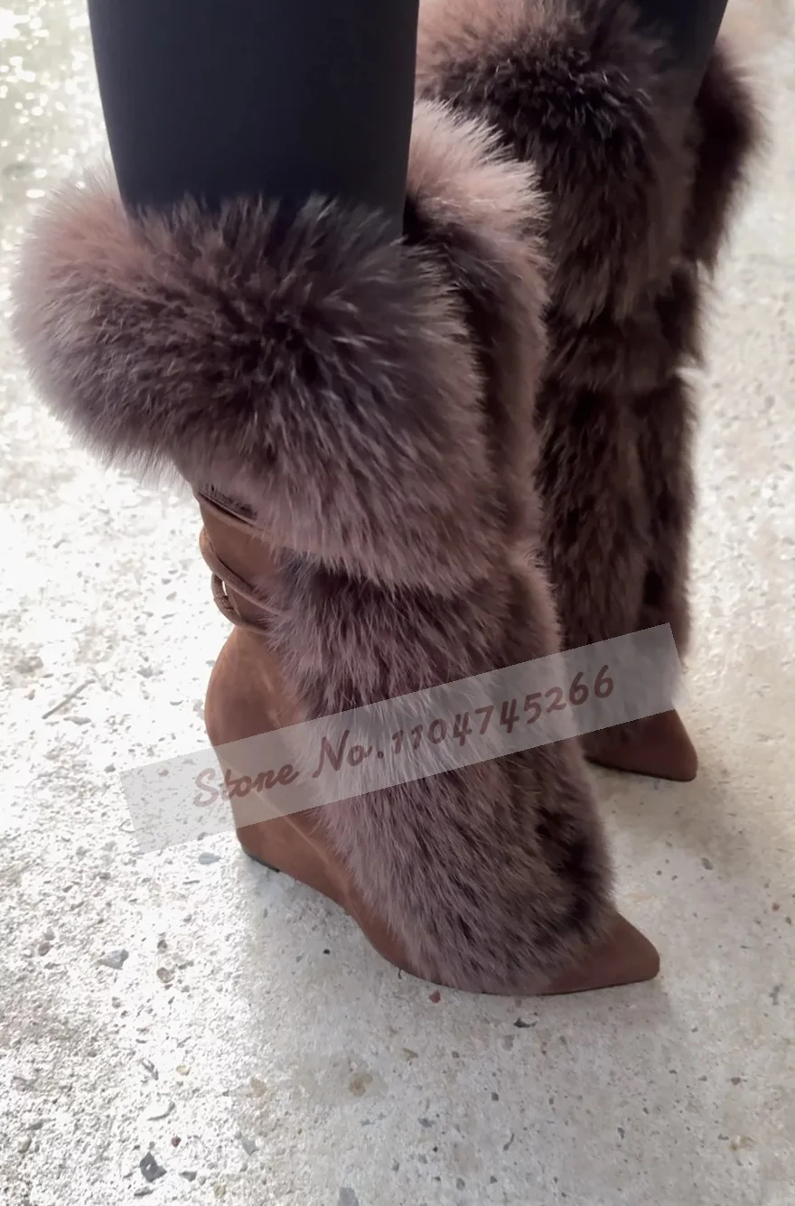 coffee brown warm soft fur ankle boots fluffy plush furry outdoor booties wedge heel pointed toe lace-up elegant dress shoes
coffee brown warm soft fur ankle boots fluffy plush furry outdoor booties wedge heel pointed toe lace-up elegant dress shoes