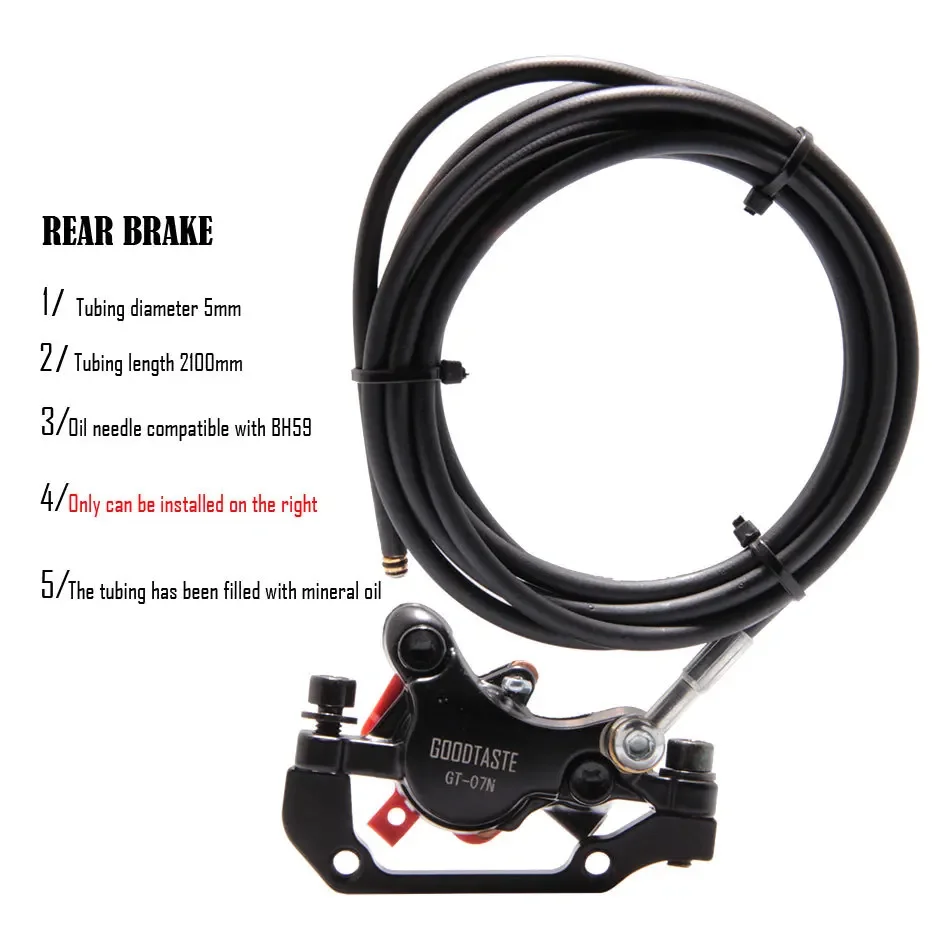 GT0307N Hydraulic Brake Electric Scooters Left Right Pair Compatible 3-Pin / 2-Pin / SM2A Connectors Symmetrical 2.3m Hose
GT0307N Hydraulic Brake Electric Scooters Left Right Pair Compatible 3-Pin / 2-Pin / SM2A Connectors Symmetrical 2.3m Hose