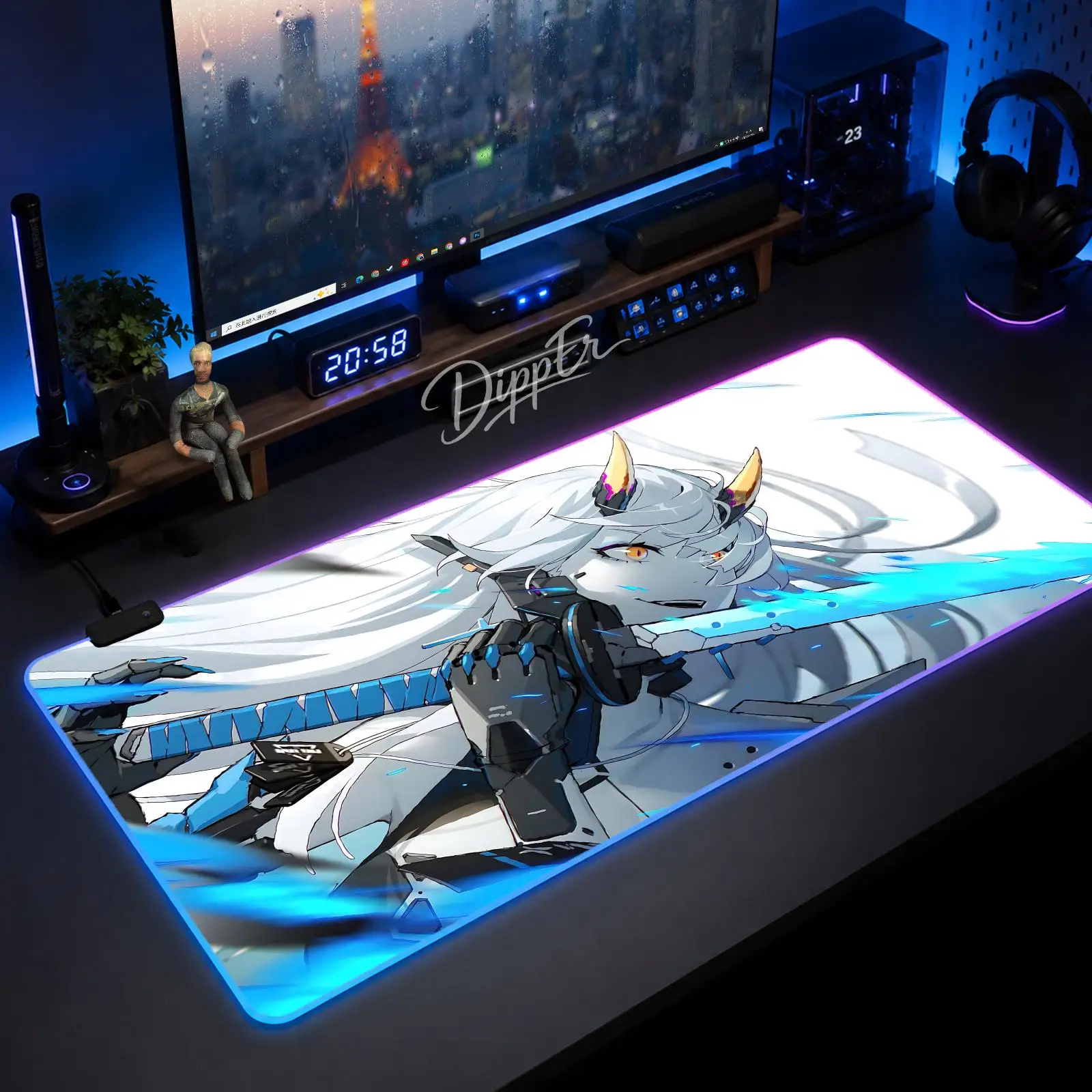 A-Punishing Gray Raven Mouse Pad Large Size LED Glowing Table Pad XXL Gaming Non-slip Rubber Mat With Backlight
A-Punishing Gray Raven Mouse Pad Large Size LED Glowing Table Pad XXL Gaming Non-slip Rubber Mat With Backlight