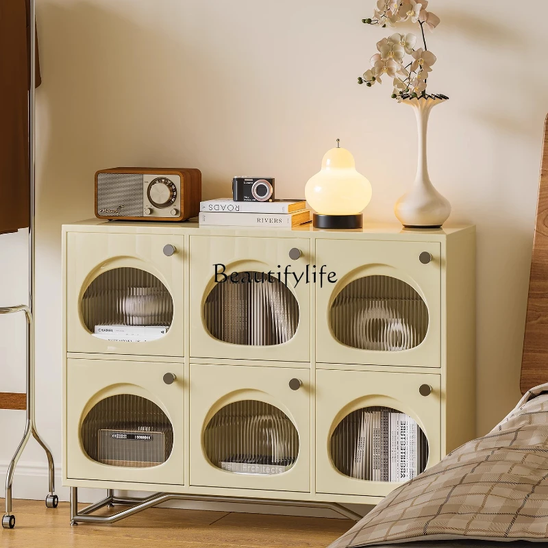 Cream Yellow Artistic Solid Wood Sideboard Cabinet for Living Room and Bedroom Storage Against the Wall
Cream Yellow Artistic Solid Wood Sideboard Cabinet for Living Room and Bedroom Storage Against the Wall