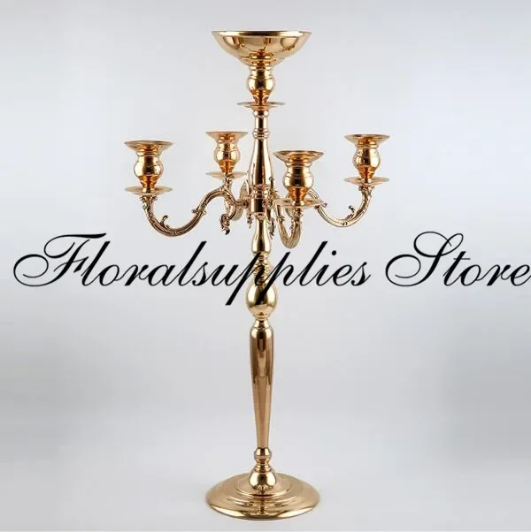 Gold/silver metal 90CM height candelabra, 5-arms candle holder, wedding candle stick with flower bowl
Gold/silver metal 90CM height candelabra, 5-arms candle holder, wedding candle stick with flower bowl