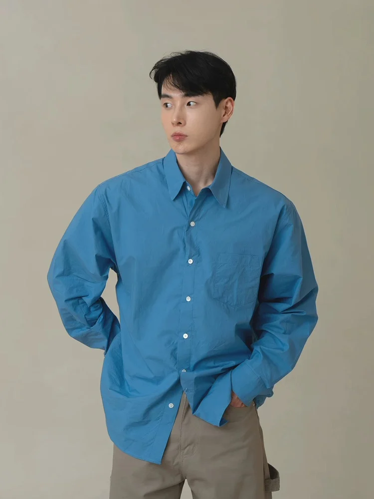 Мужская рубашка из чистого хлопка и льна цвета Klein Blue, свободного кроя, с длинным рукавом, в корейском и американском винтажном стиле, дышащая, для работы
Мужская рубашка из чистого хлопка и льна цвета Klein Blue, свободного кроя, с длинным рукавом, в корейском и американском винтажном стиле, дышащая, для работы