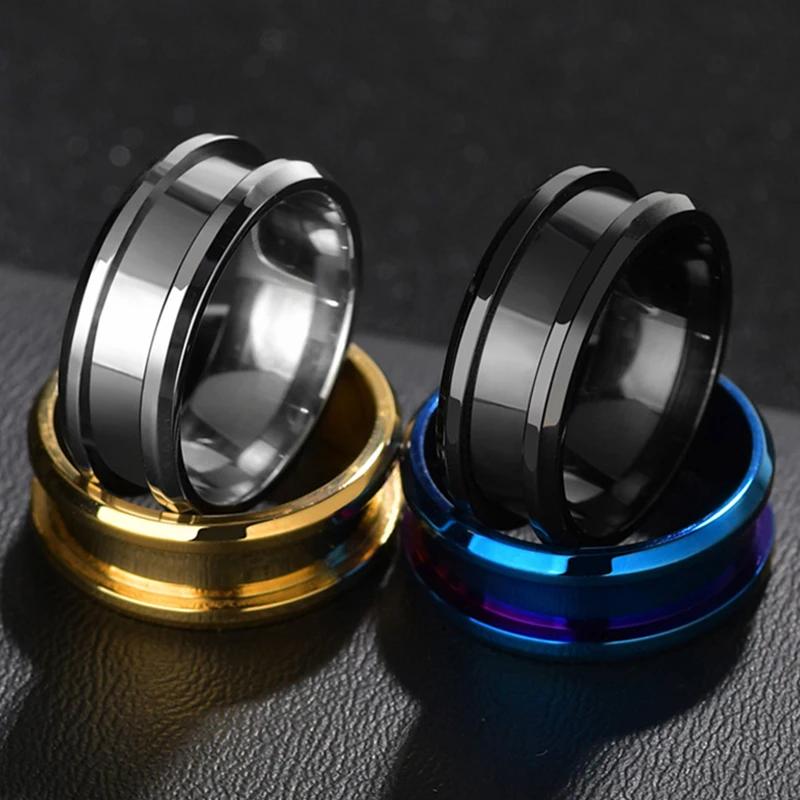 Trendy 8mm Stainless Steel Empty Groove DIY Handmaking Ring Fashion Woman Men Charm Jewelry Accessories Wholesale
Trendy 8mm Stainless Steel Empty Groove DIY Handmaking Ring Fashion Woman Men Charm Jewelry Accessories Wholesale