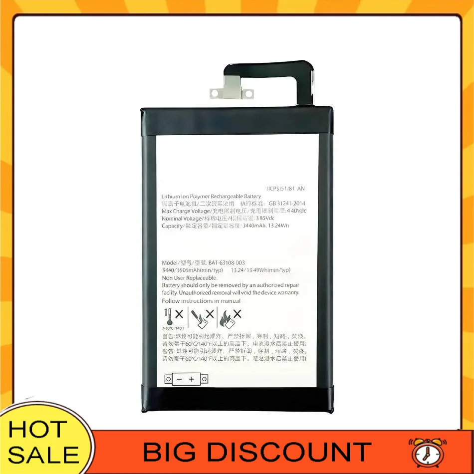 Bat-63108-003 Mobile Phone Battery Reliable Power Supply 3440mAh Lightweight For Blackberry Keyone For Alcatel DK70 DTEK70
Bat-63108-003 Mobile Phone Battery Reliable Power Supply 3440mAh Lightweight For Blackberry Keyone For Alcatel DK70 DTEK70