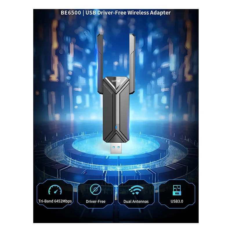 Ingenious-Wifi7 USB-адаптер BE6500 Wi-Fi-карта 5G 6G USB3.0 Беспроводная сетевая карта USB Wi-Fi 7 Adaptador AX5400 для ПК, ноутбука
Ingenious-Wifi7 USB-адаптер BE6500 Wi-Fi-карта 5G 6G USB3.0 Беспроводная сетевая карта USB Wi-Fi 7 Adaptador AX5400 для ПК, ноутбука