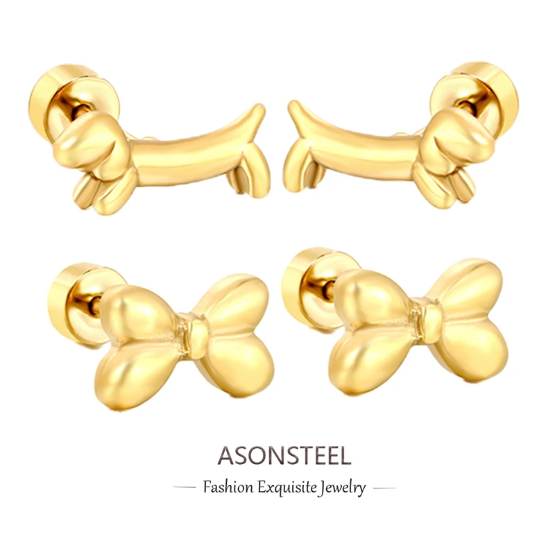 Серьги-гвоздики ASONSTEEL, 12 пар, модные, с бантом и таксой, из нержавеющей стали, для женщин, маленькие, милые, для пирсинга хряща уха, золотистые украшения
Серьги-гвоздики ASONSTEEL, 12 пар, модные, с бантом и таксой, из нержавеющей стали, для женщин, маленькие, милые, для пирсинга хряща уха, золотистые украшения