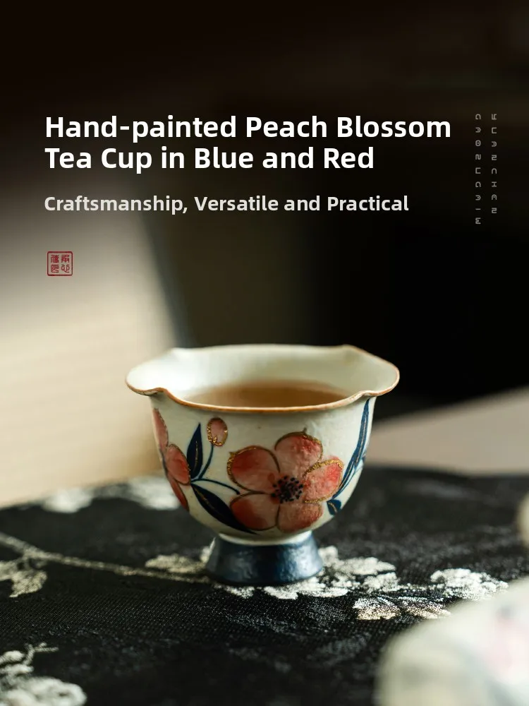 Hand-Painted Ceramic Tea Cup Pure Top Soil Peach Blossom Design Chinese Style Blue And White Porcelain Gongfu Tea Set for Hom...
Hand-Painted Ceramic Tea Cup Pure Top Soil Peach Blossom Design Chinese Style Blue And White Porcelain Gongfu Tea Set for Hom...