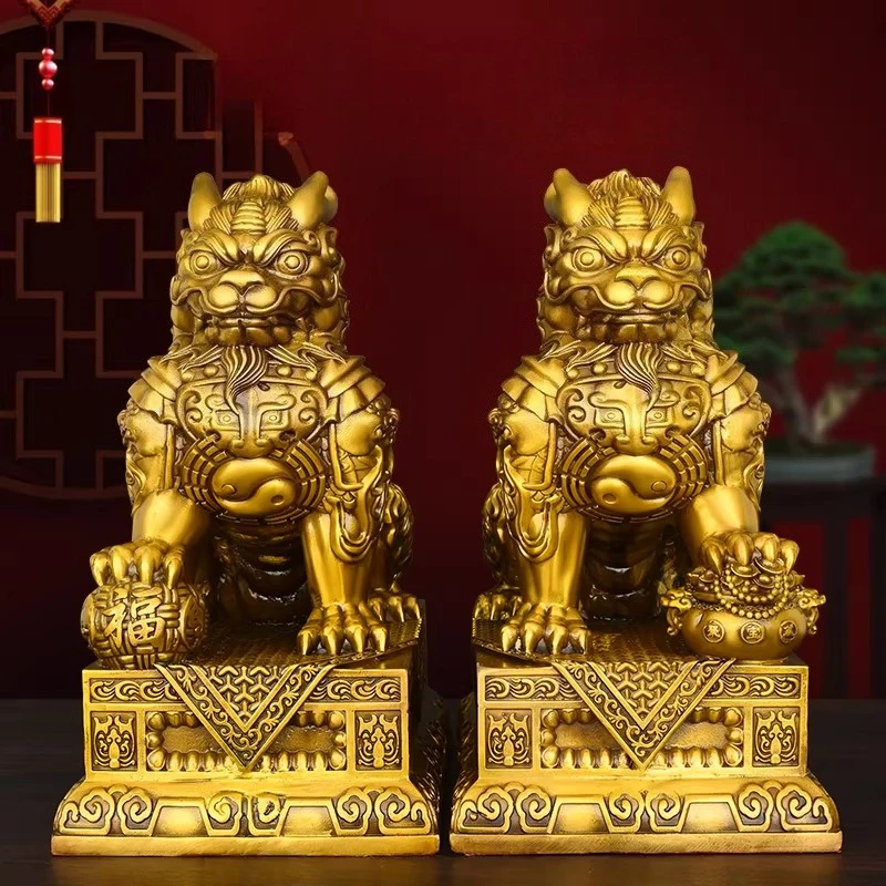 1 Pair of Brass Qilin Ornaments for Prosperity and Blessings Home Living Decor
1 Pair of Brass Qilin Ornaments for Prosperity and Blessings Home Living Decor