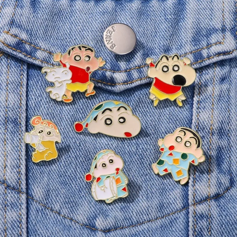 6PCS Hot Anime Shinchan Series Alloy Brooch Kawaii Cartoon Character Creative Cute Modeling Clothes Backpack Badge Gift
6PCS Hot Anime Shinchan Series Alloy Brooch Kawaii Cartoon Character Creative Cute Modeling Clothes Backpack Badge Gift