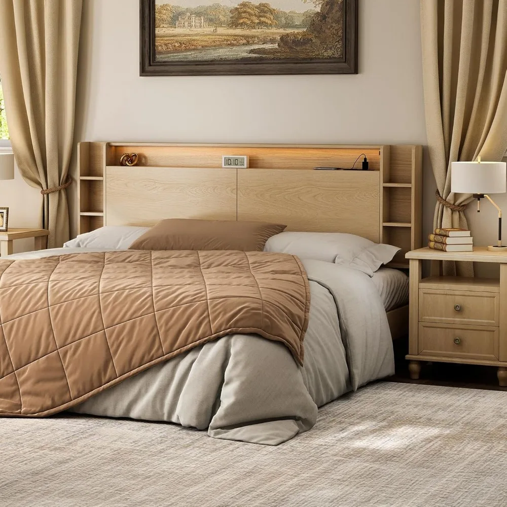 Only with Storage,Modern Wooden Bed Headboard with 2 USB Ports and LED Light Sturdy and Stable (Reclaimed Caramel Oak,
Only with Storage,Modern Wooden Bed Headboard with 2 USB Ports and LED Light Sturdy and Stable (Reclaimed Caramel Oak,