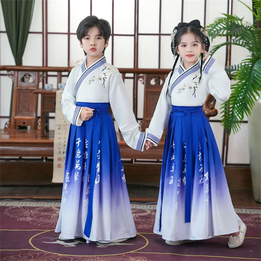 School Students Three-Character Classic Book Boy Girl Children's Hanfu Costume National Learning Performance Outfit Primary
School Students Three-Character Classic Book Boy Girl Children's Hanfu Costume National Learning Performance Outfit Primary