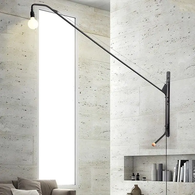 Nordic simple retro cafe rocker arm hanging lamp study design restaurant
Nordic simple retro cafe rocker arm hanging lamp study design restaurant