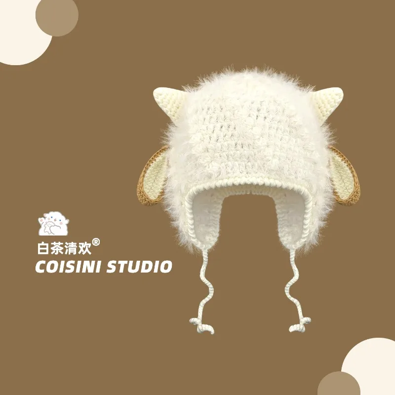 New Cute Lamb Ears Plush Pullover Hats for Womem Autumn and Winter Personality Funny Warm Ear Protection Bomber Caps Men
New Cute Lamb Ears Plush Pullover Hats for Womem Autumn and Winter Personality Funny Warm Ear Protection Bomber Caps Men